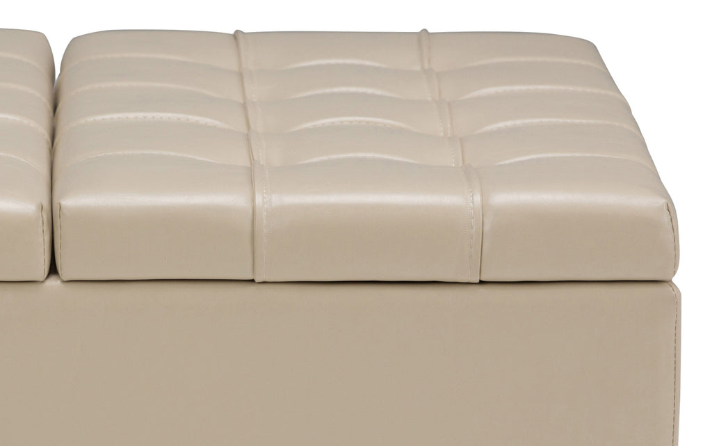 Harrison Coffee Table Ottoman in Vegan Leather