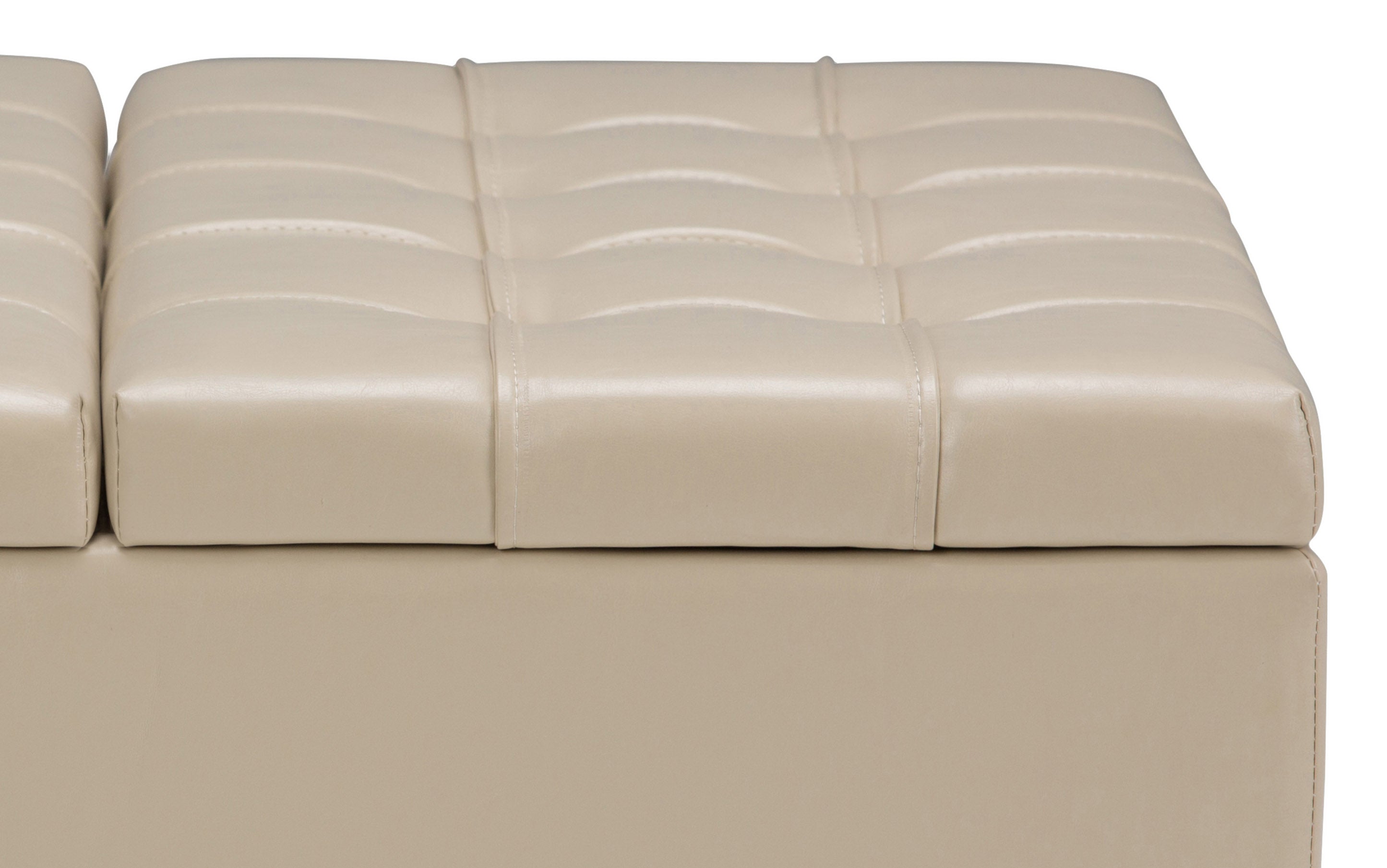 Harrison Coffee Table Ottoman in Vegan Leather