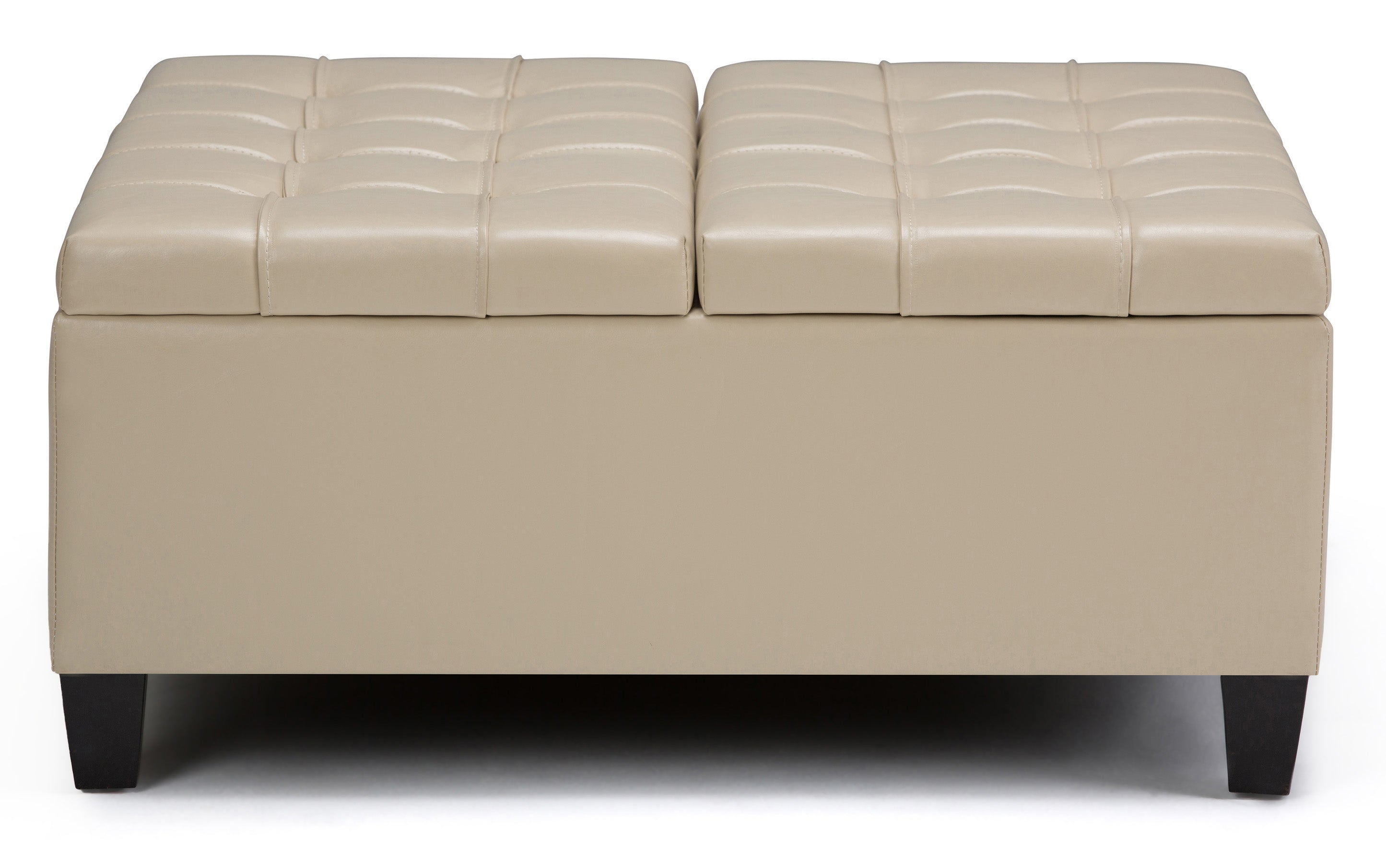 Harrison Coffee Table Ottoman in Vegan Leather