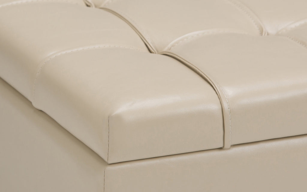 Harrison Coffee Table Ottoman in Vegan Leather