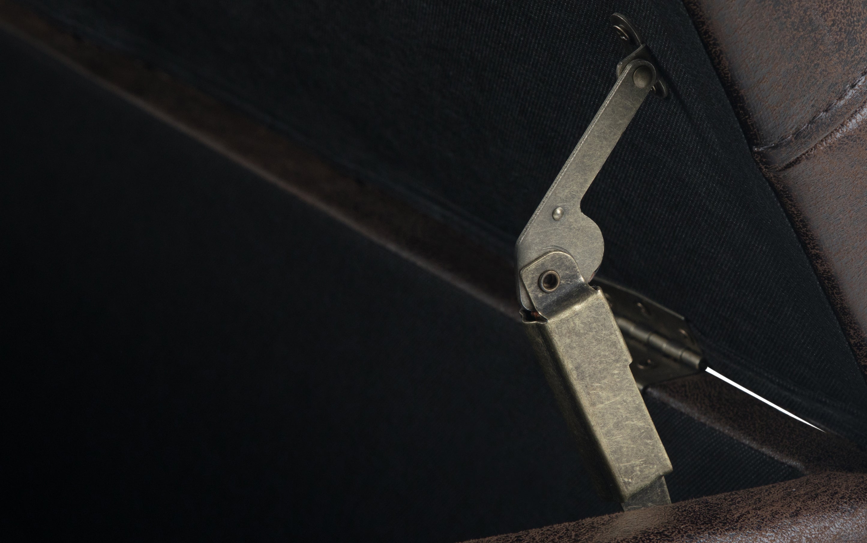 Harrison Coffee Table Ottoman in Distressed Vegan Leather