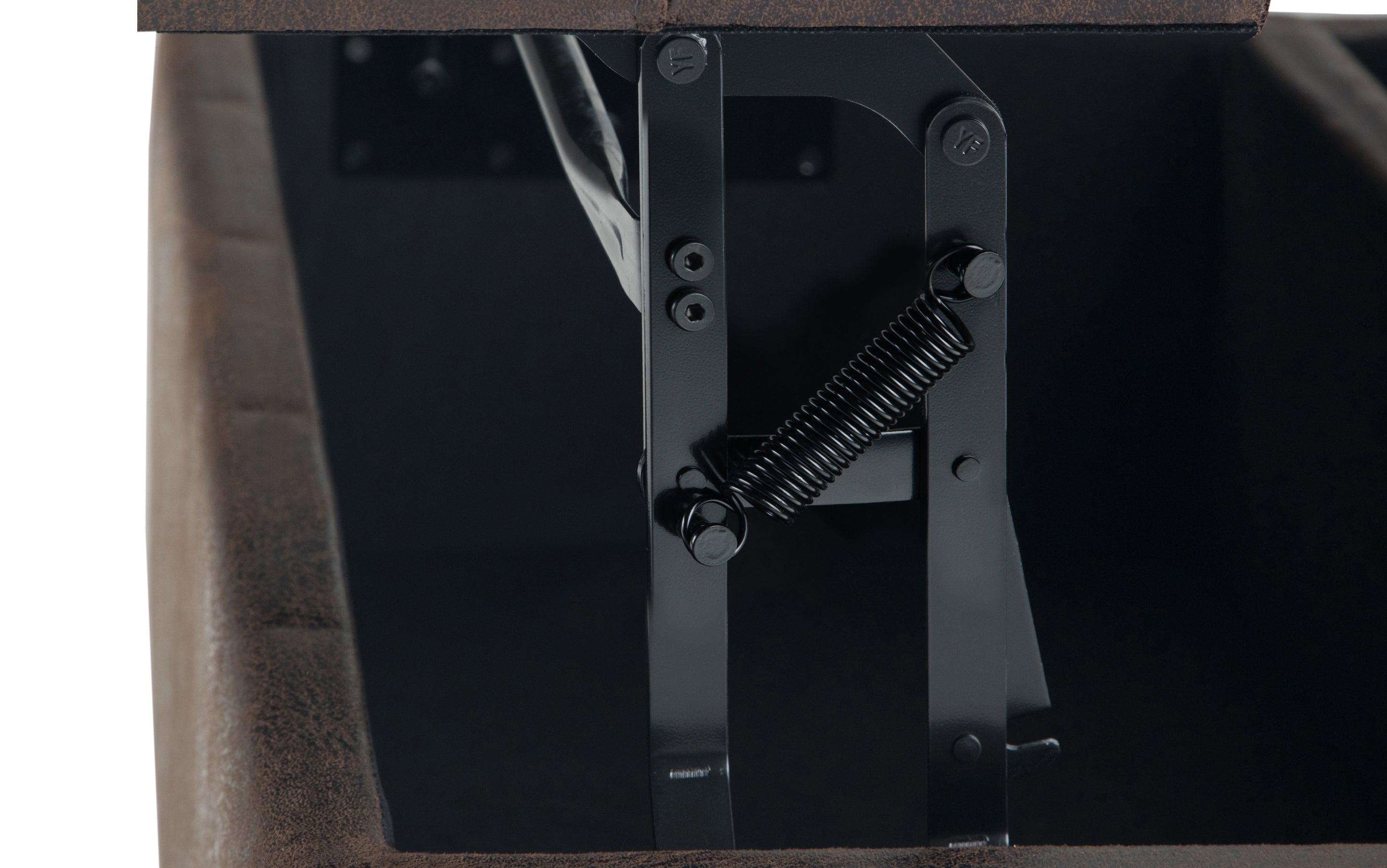 Harrison Coffee Table Ottoman in Distressed Vegan Leather