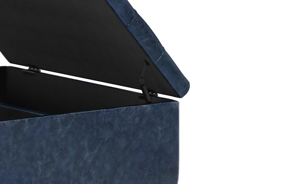 Harrison Coffee Table Ottoman in Vegan Leather