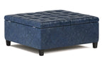 Harrison Coffee Table Ottoman in Vegan Leather