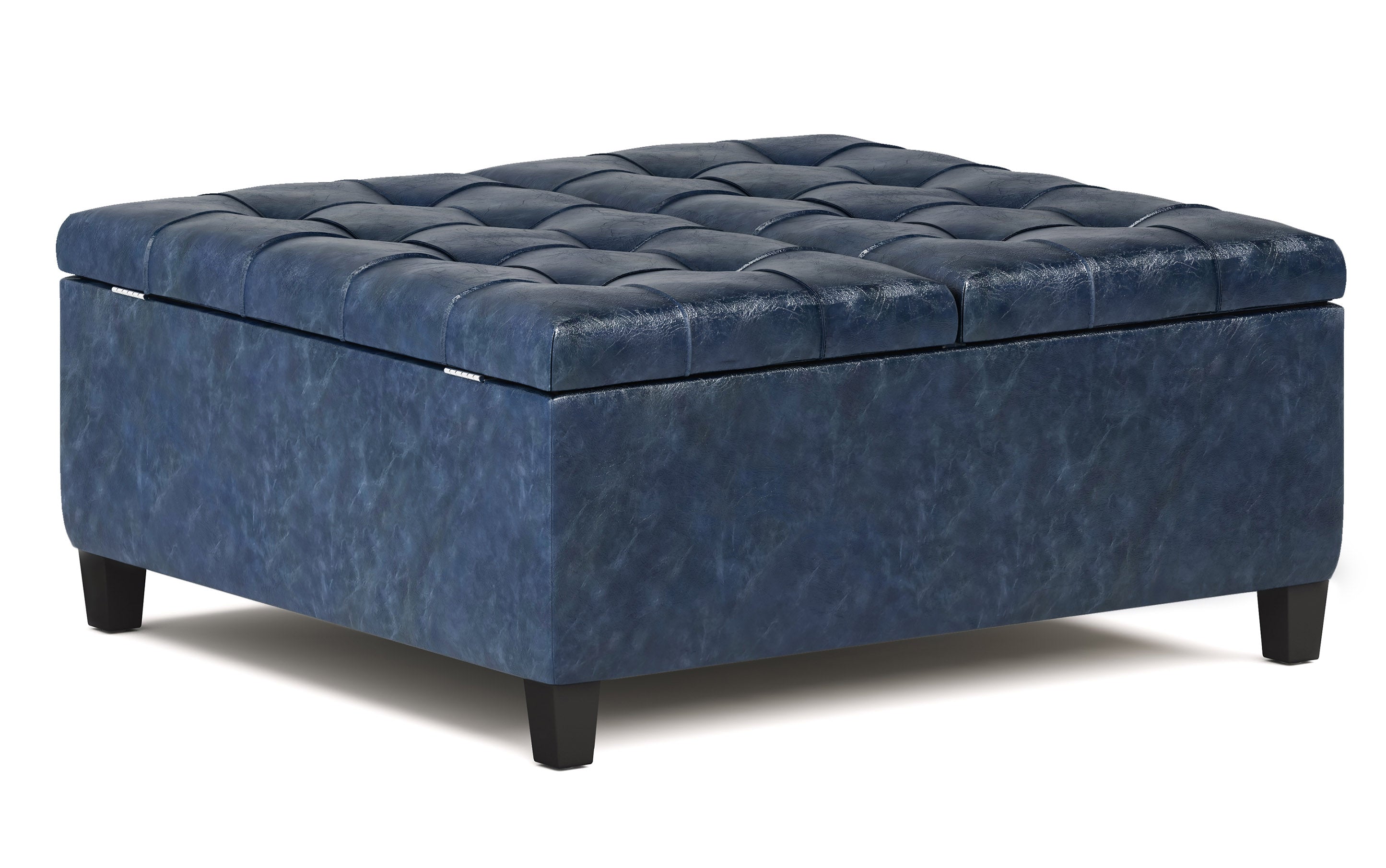 Harrison Coffee Table Ottoman in Vegan Leather