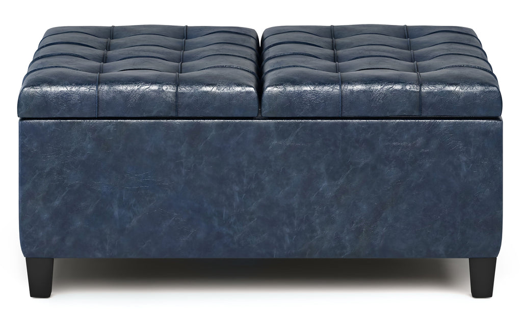 Harrison Coffee Table Ottoman in Vegan Leather