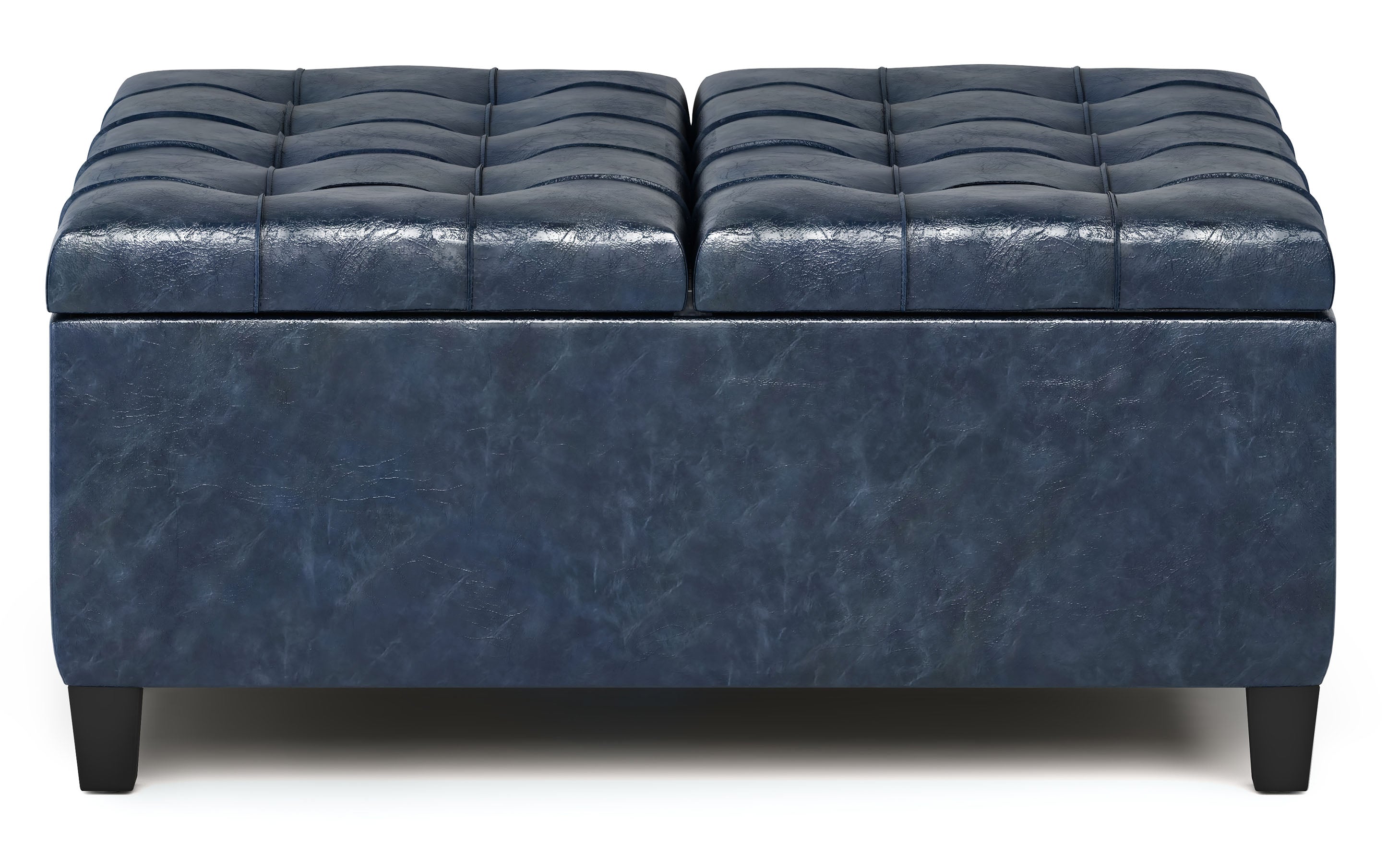 Harrison Coffee Table Ottoman in Vegan Leather