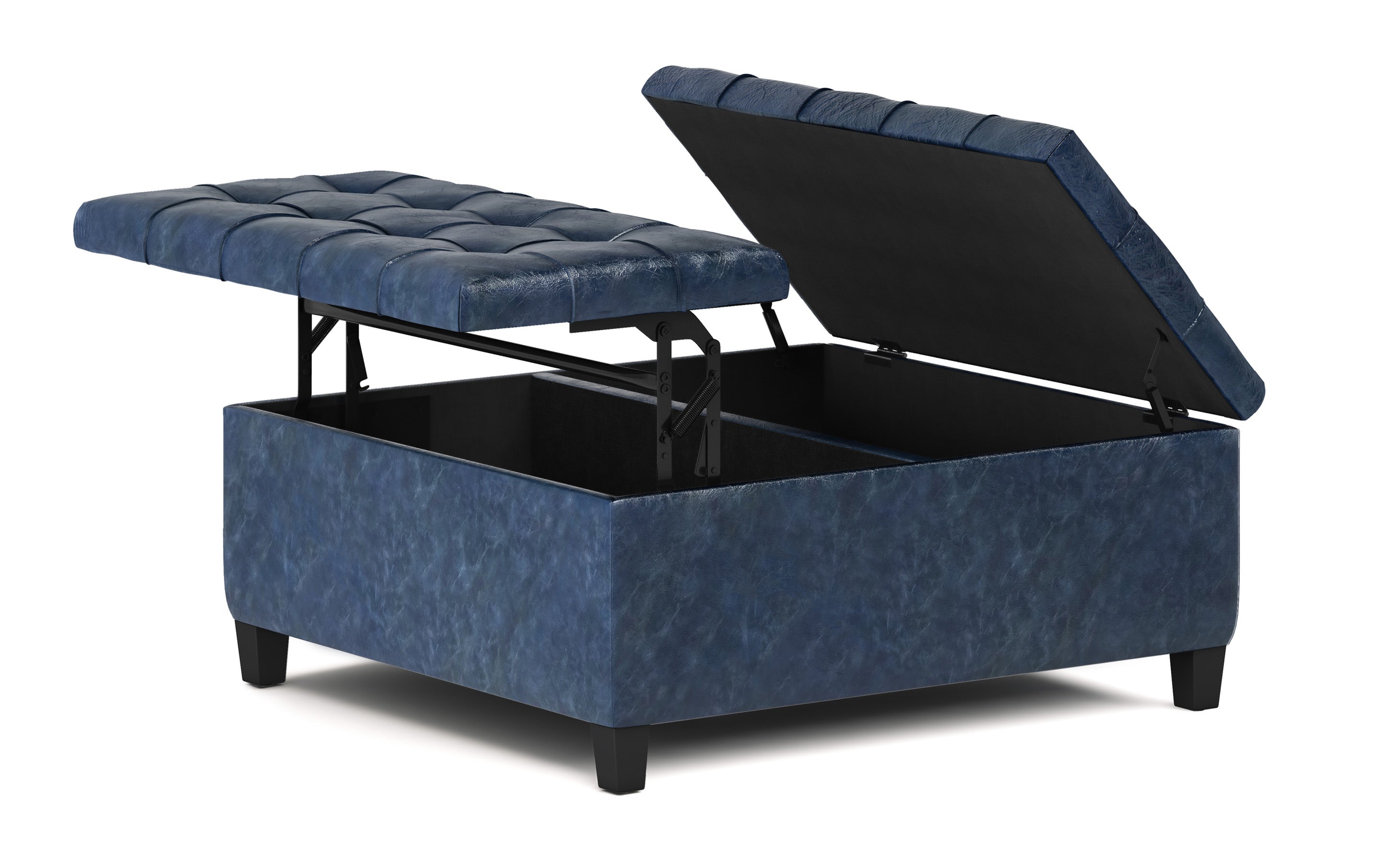 Harrison Coffee Table Ottoman in Vegan Leather