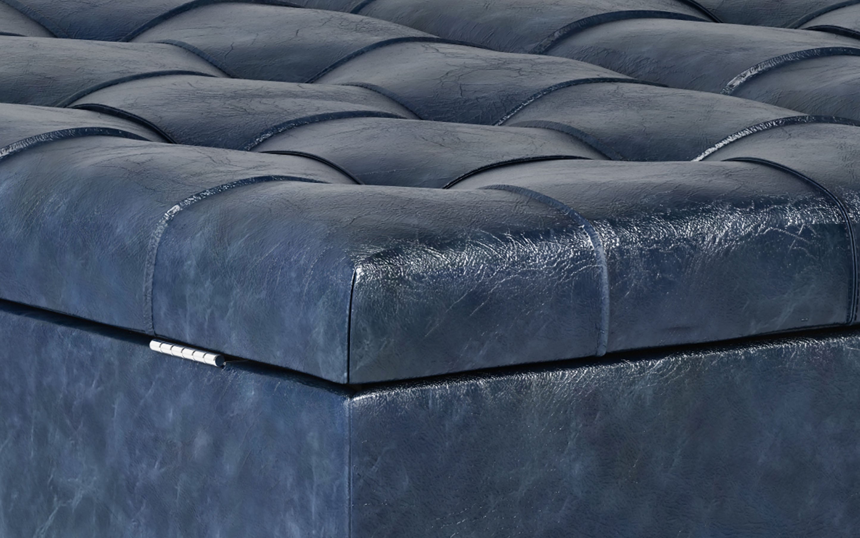 Harrison Coffee Table Ottoman in Vegan Leather