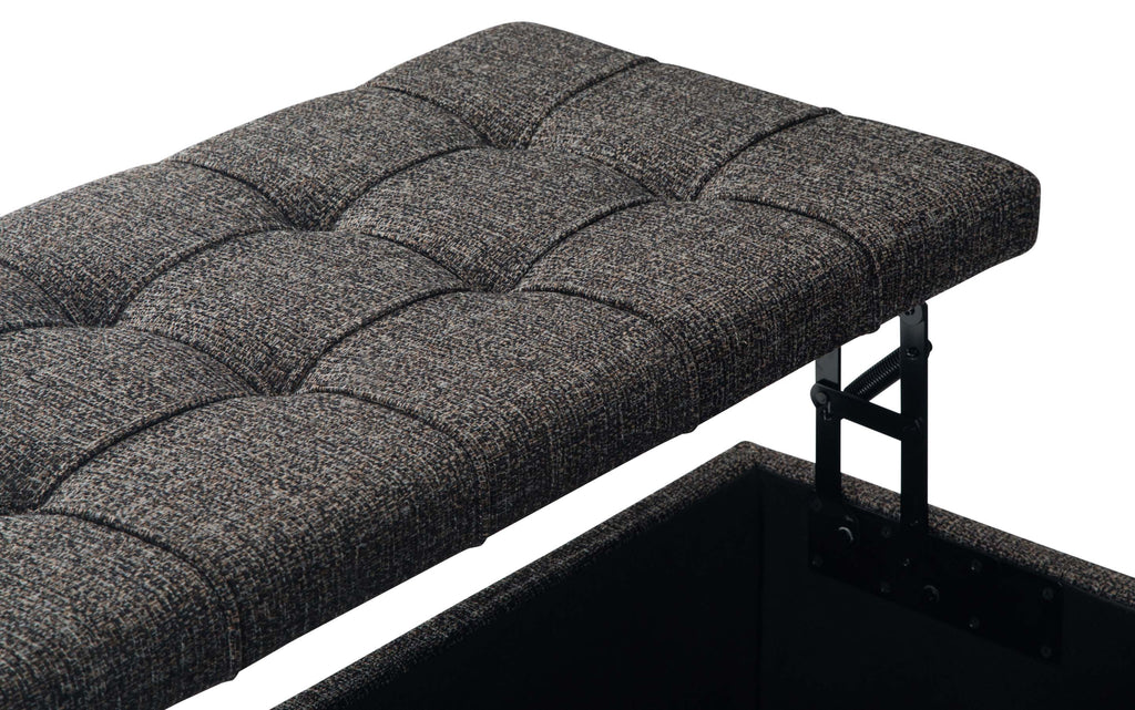 Harrison Coffee Table Ottoman in Tweed