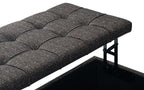 Harrison Coffee Table Ottoman in Tweed