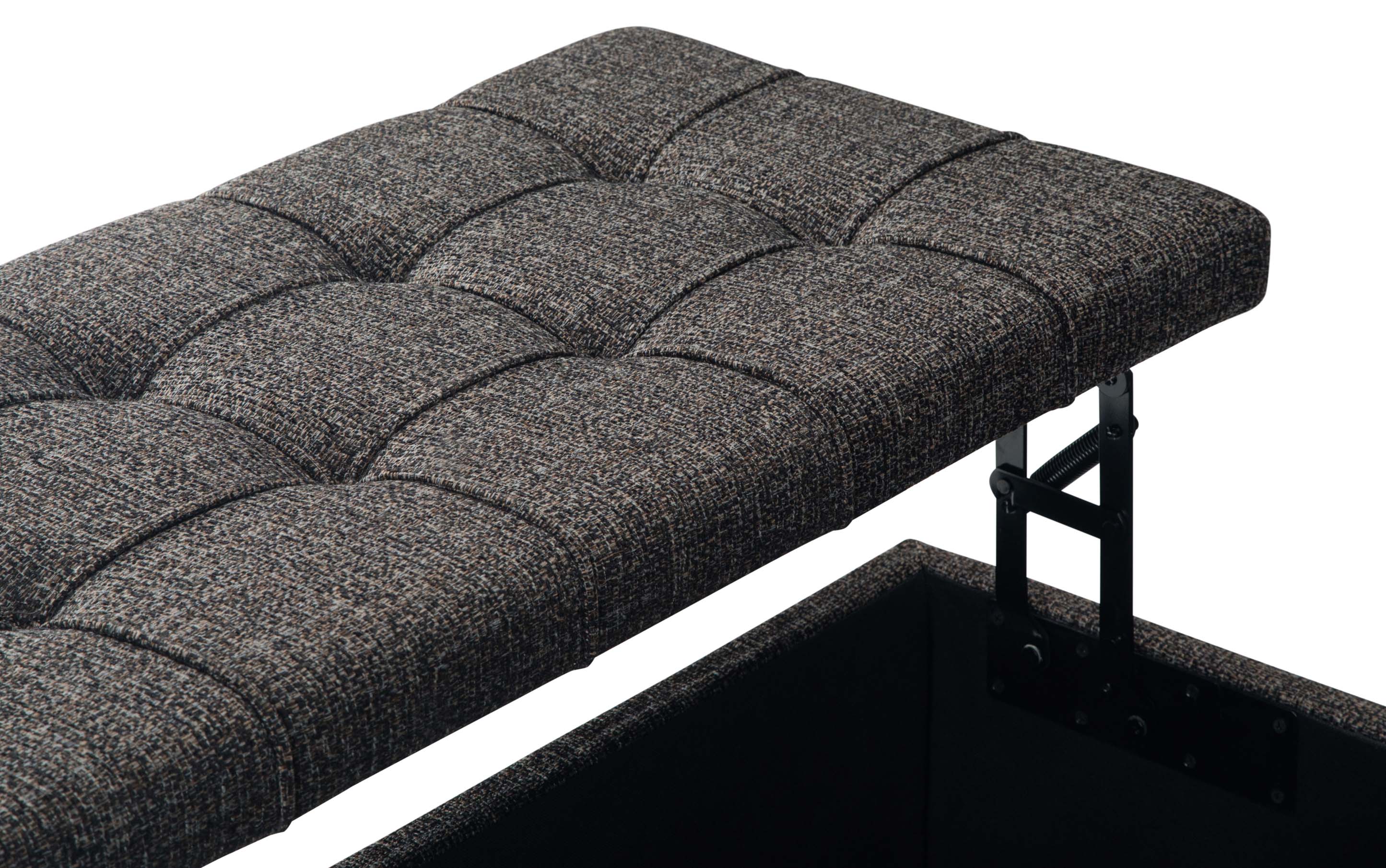 Harrison Coffee Table Ottoman in Tweed