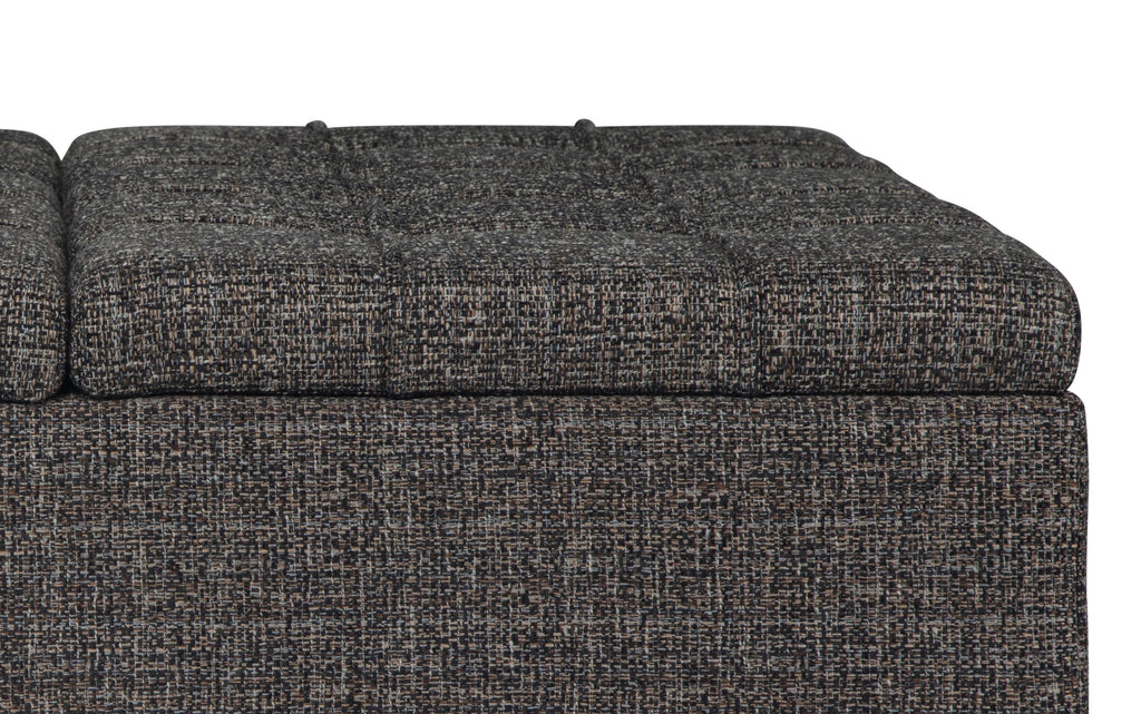 Harrison Coffee Table Ottoman in Tweed
