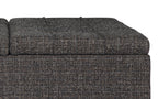 Harrison Coffee Table Ottoman in Tweed