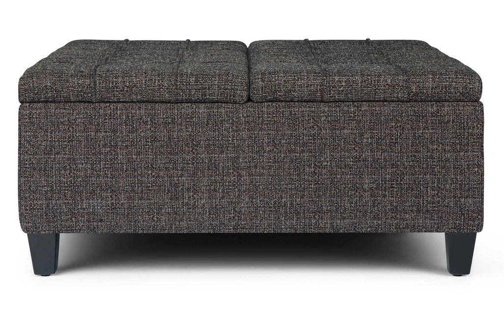 Harrison Coffee Table Ottoman in Tweed