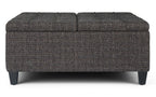 Harrison Coffee Table Ottoman in Tweed