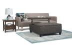 Harrison Coffee Table Ottoman in Tweed