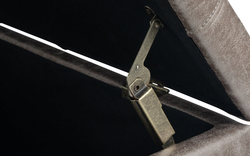 Harrison Coffee Table Ottoman in Distressed Vegan Leather