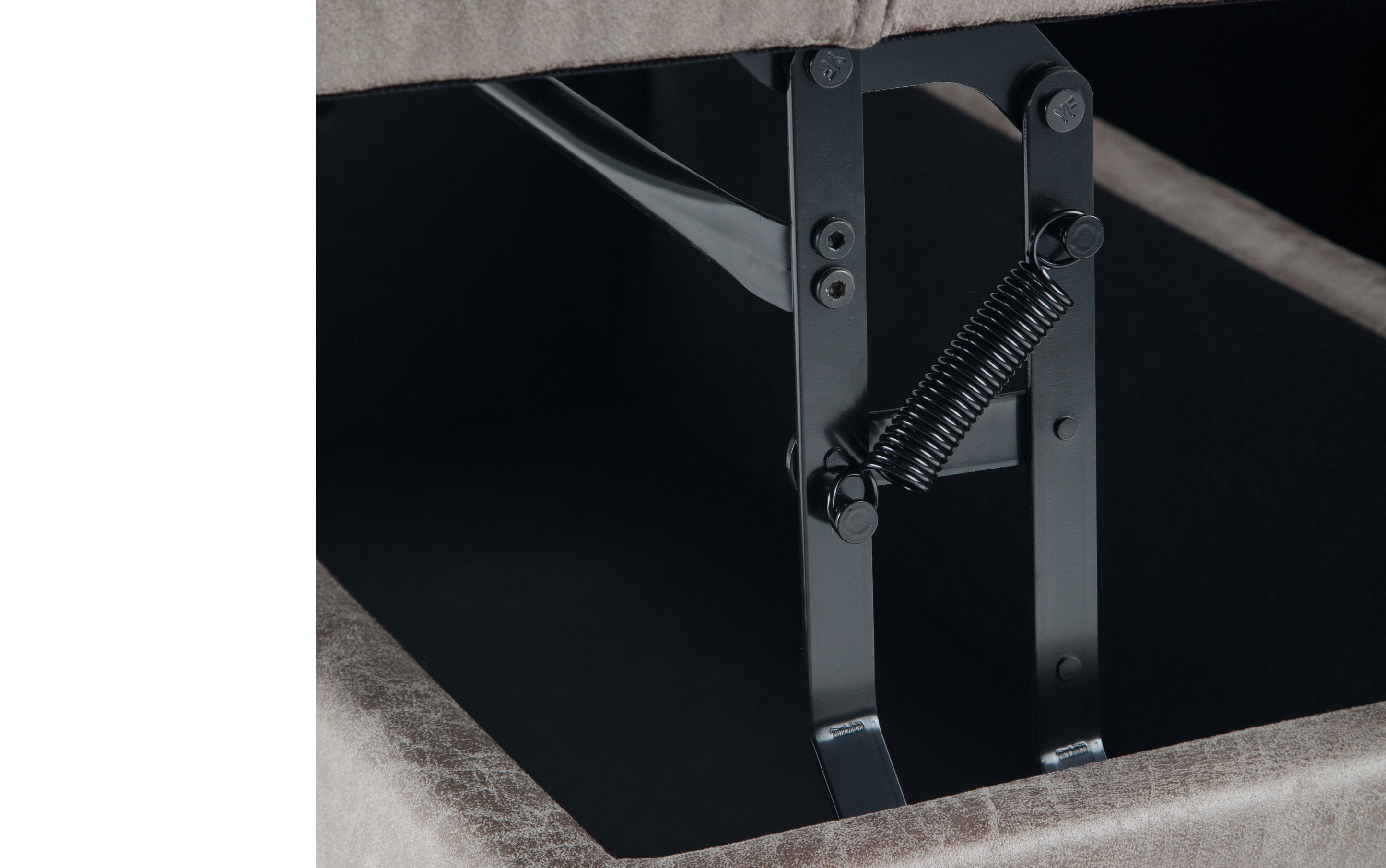 Harrison Coffee Table Ottoman in Distressed Vegan Leather