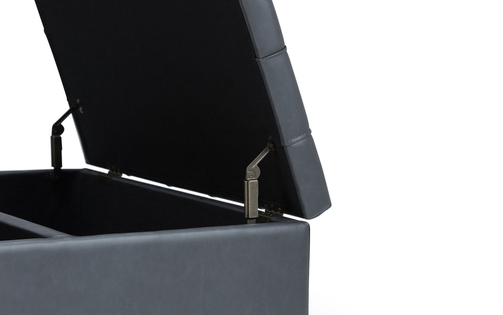 Harrison Coffee Table Ottoman in Vegan Leather