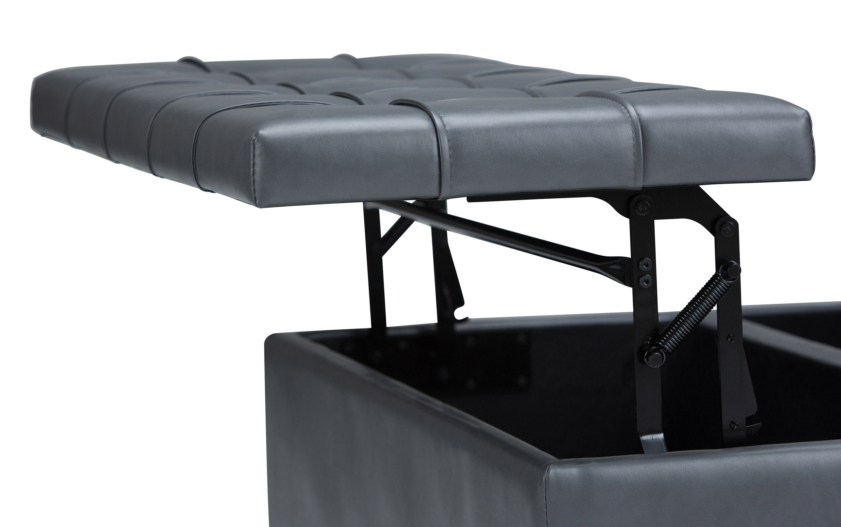 Harrison Coffee Table Ottoman in Vegan Leather