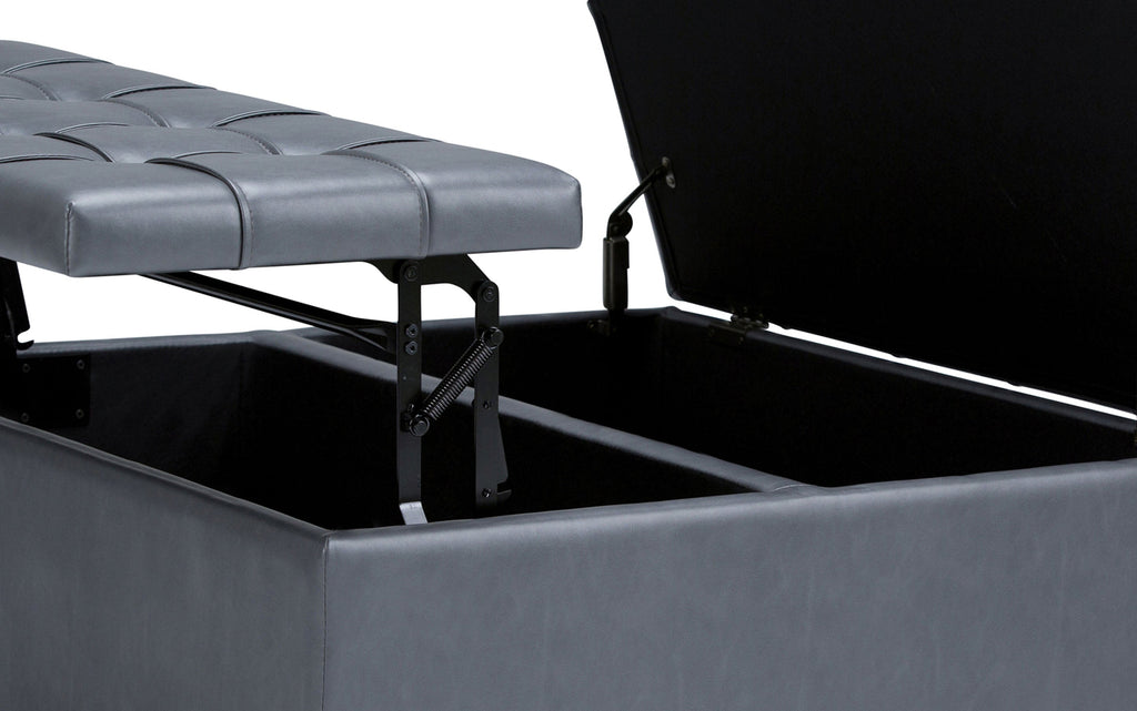 Harrison Coffee Table Ottoman in Vegan Leather