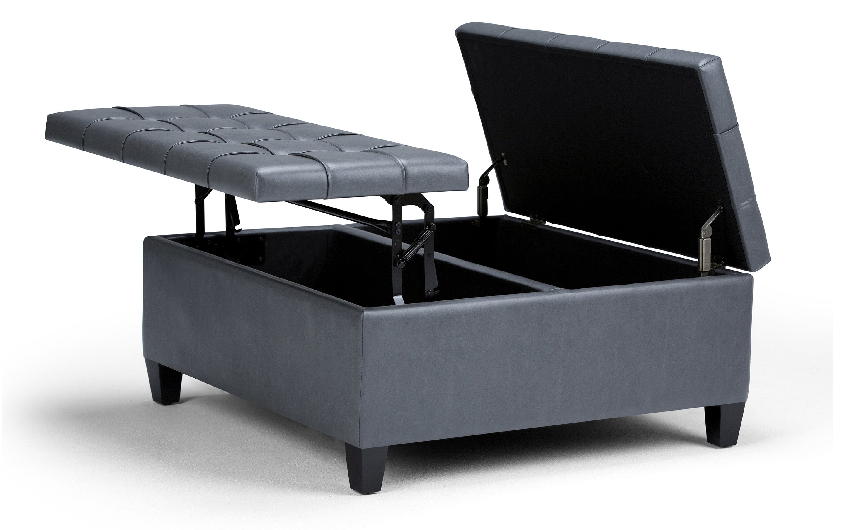 Harrison Coffee Table Ottoman in Vegan Leather