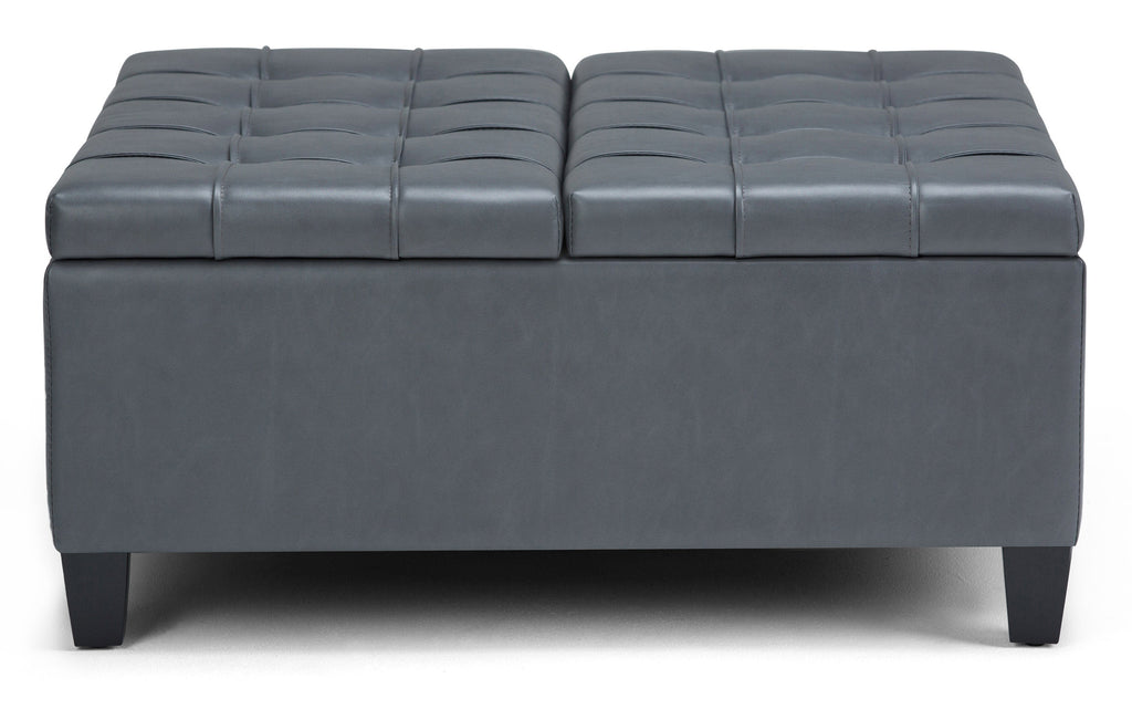 Harrison Coffee Table Ottoman in Vegan Leather