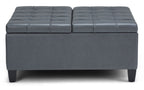 Harrison Coffee Table Ottoman in Vegan Leather