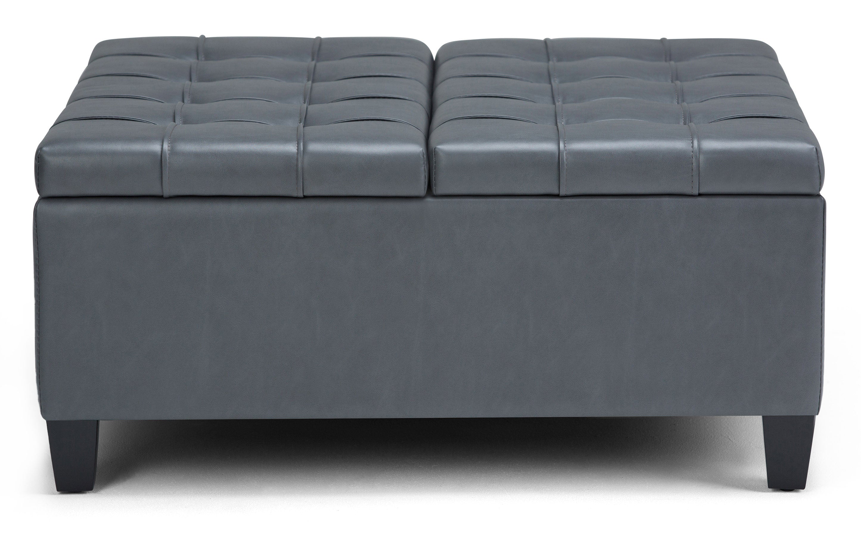 Harrison Coffee Table Ottoman in Vegan Leather