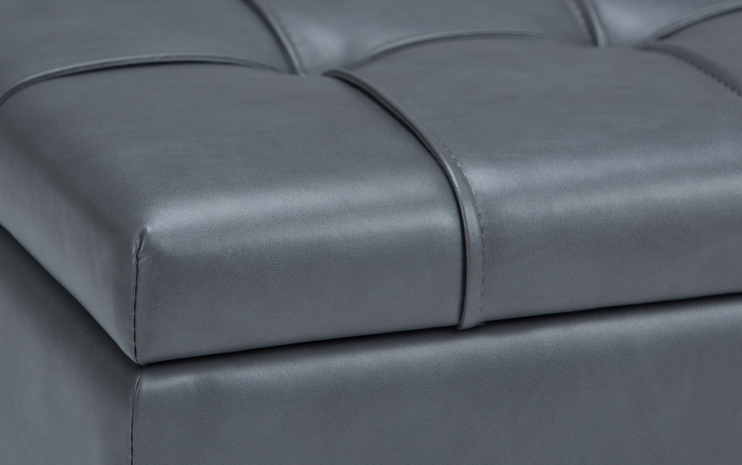 Harrison Coffee Table Ottoman in Vegan Leather