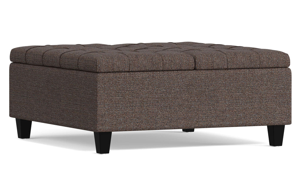 Harrison Coffee Table Ottoman in Tweed