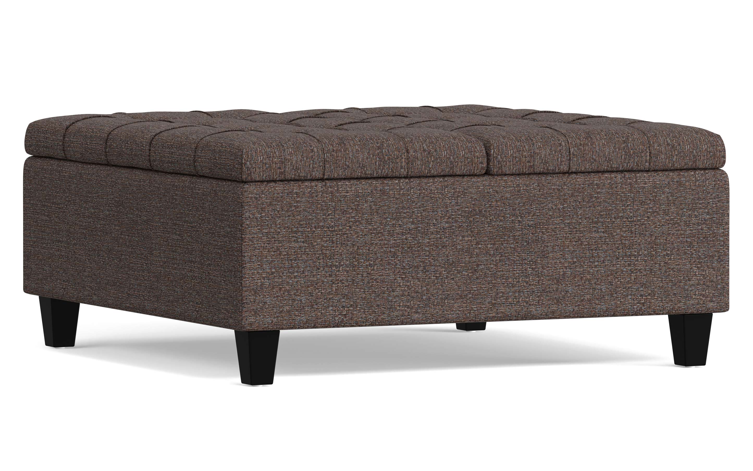 Harrison Coffee Table Ottoman in Tweed
