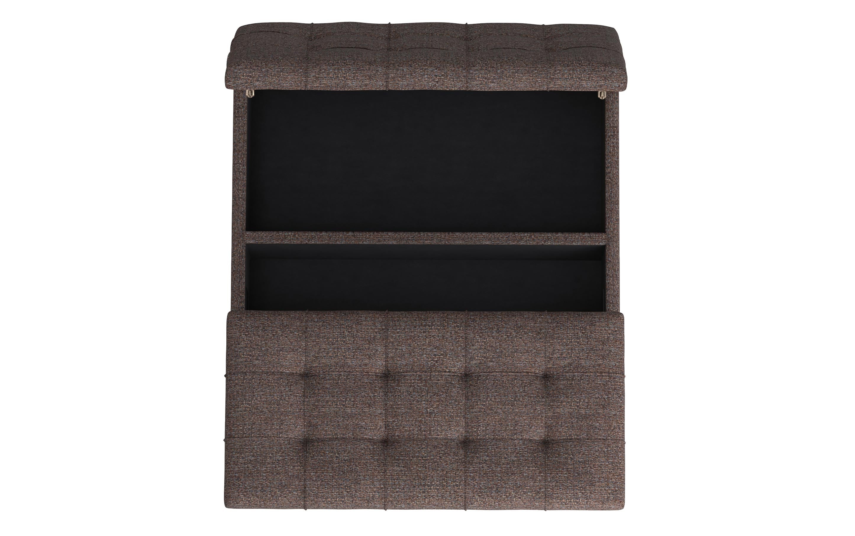 Harrison Coffee Table Ottoman in Tweed