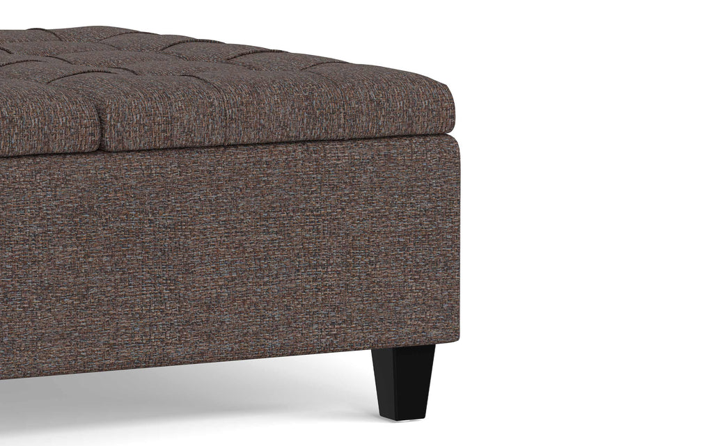 Harrison Coffee Table Ottoman in Tweed