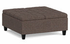 Harrison Coffee Table Ottoman in Tweed