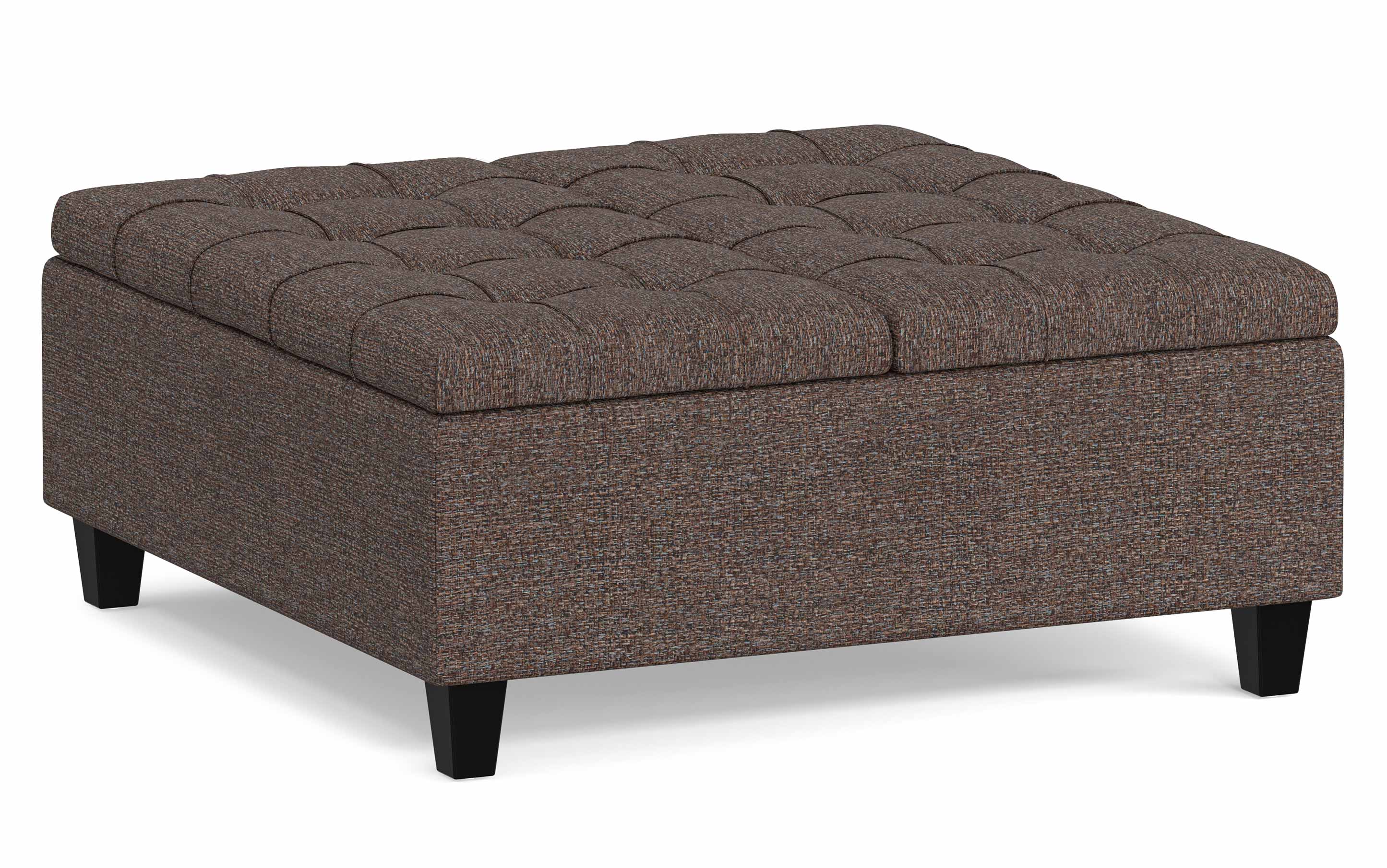 Harrison Coffee Table Ottoman in Tweed
