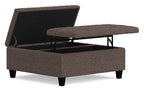 Harrison Coffee Table Ottoman in Tweed