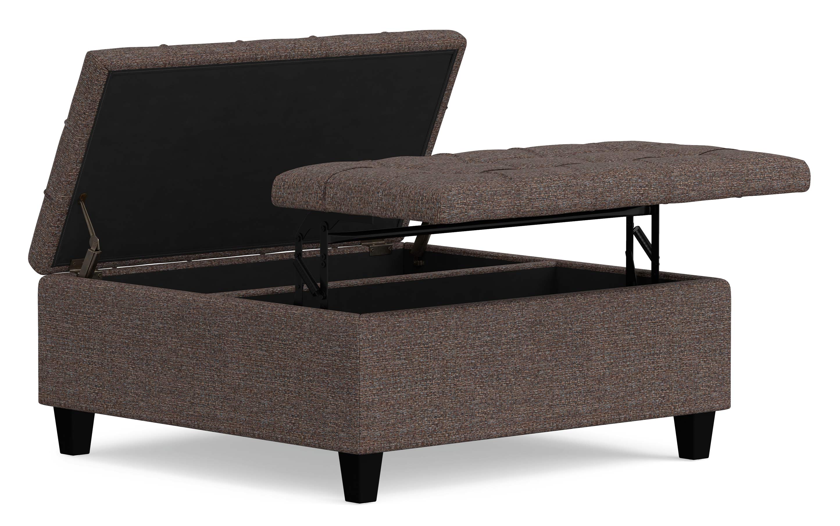 Harrison Coffee Table Ottoman in Tweed