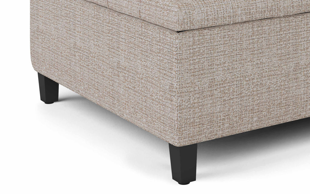 Harrison Coffee Table Ottoman in Tweed
