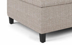 Harrison Coffee Table Ottoman in Tweed