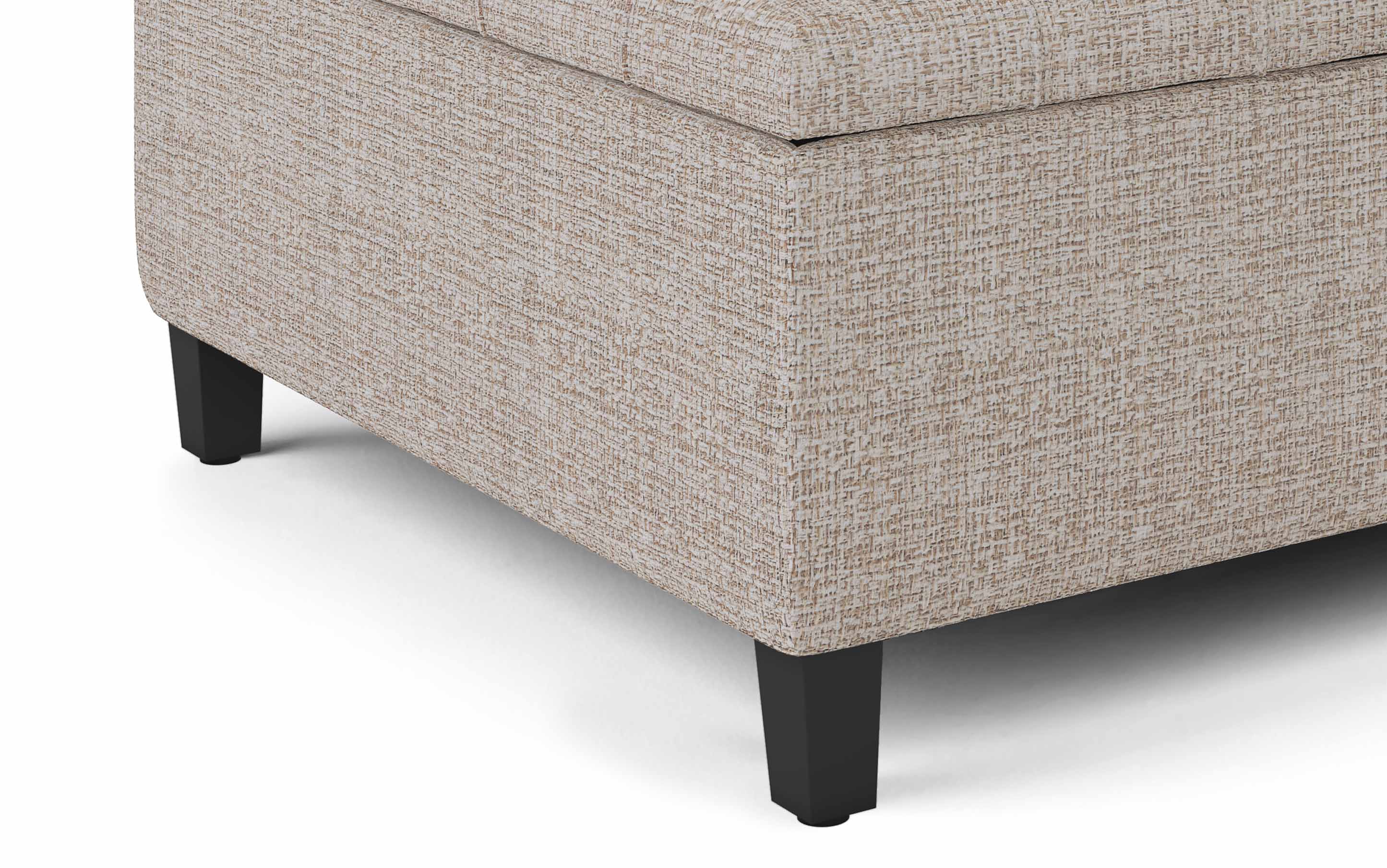 Harrison Coffee Table Ottoman in Tweed