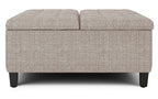 Harrison Coffee Table Ottoman in Tweed