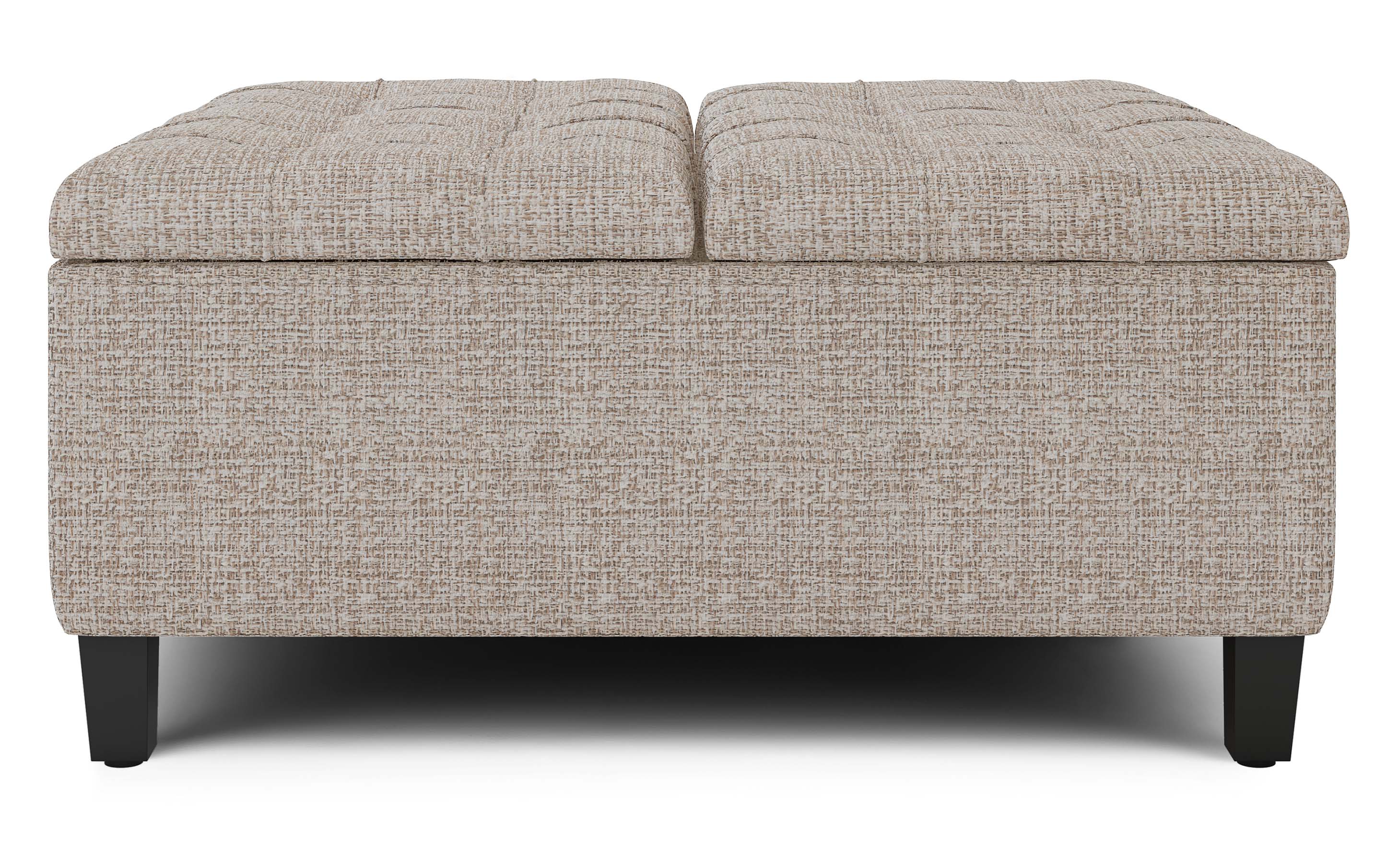 Harrison Coffee Table Ottoman in Tweed