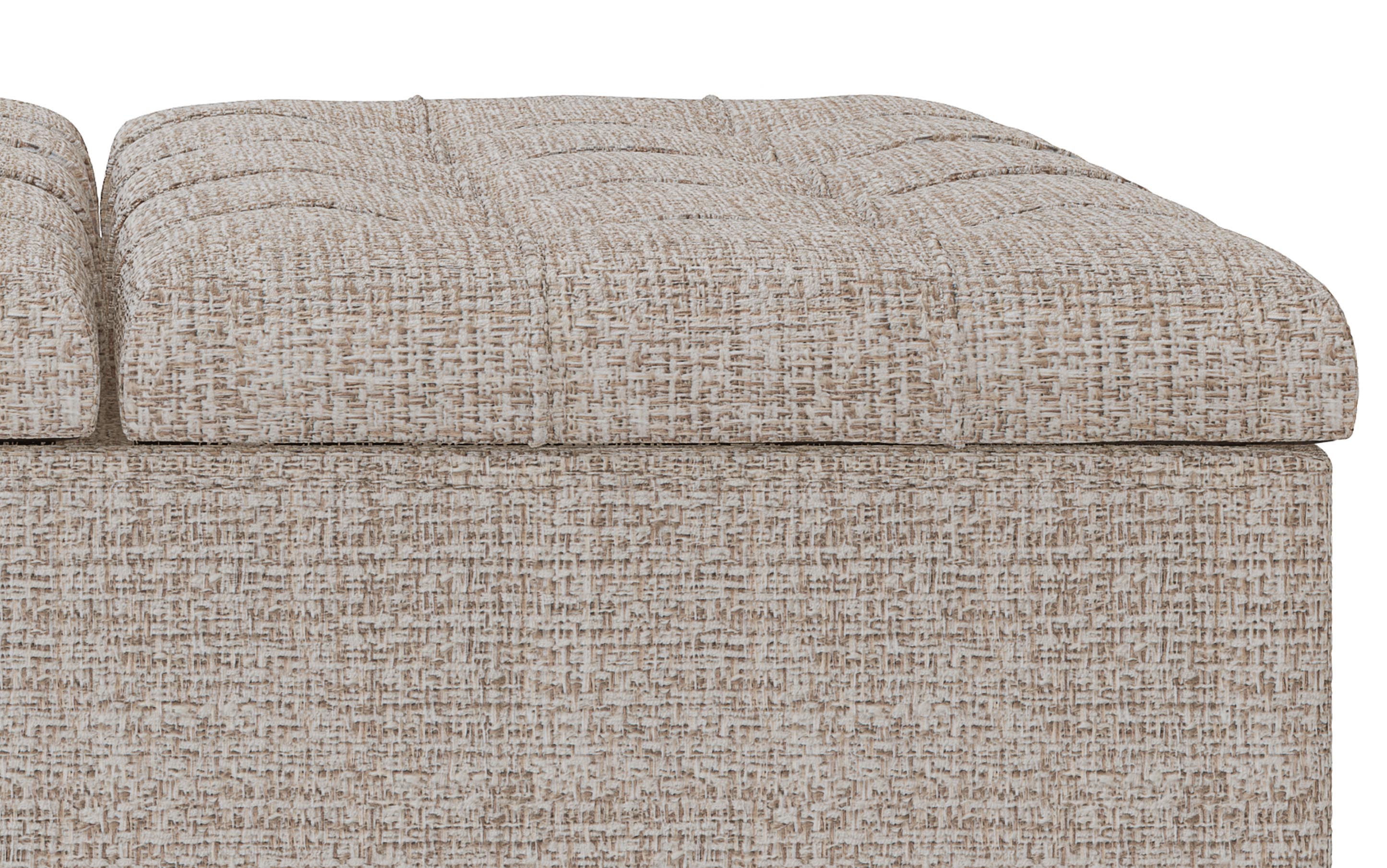 Harrison Coffee Table Ottoman in Tweed