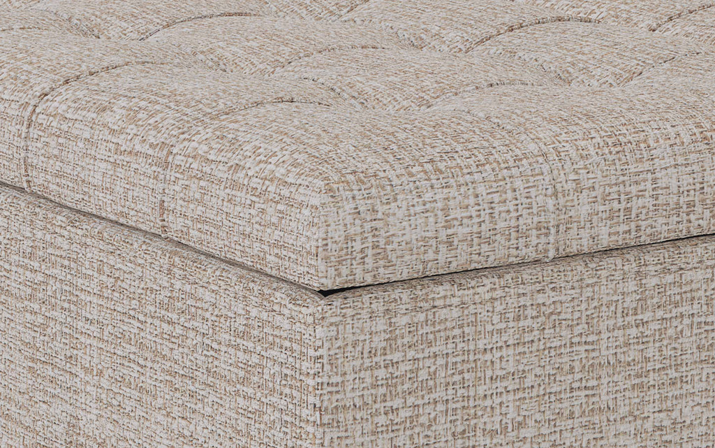 Harrison Coffee Table Ottoman in Tweed