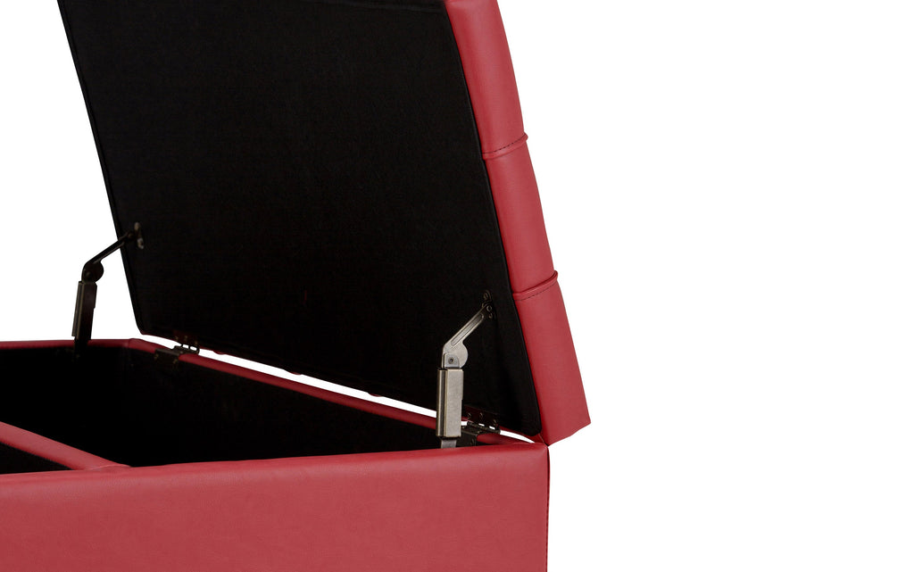 Harrison Coffee Table Ottoman in Vegan Leather