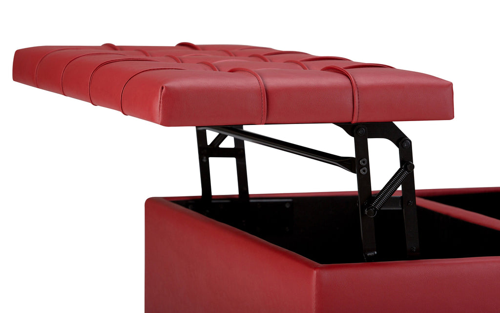 Harrison Coffee Table Ottoman in Vegan Leather