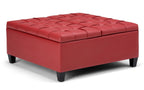 Harrison Coffee Table Ottoman in Vegan Leather