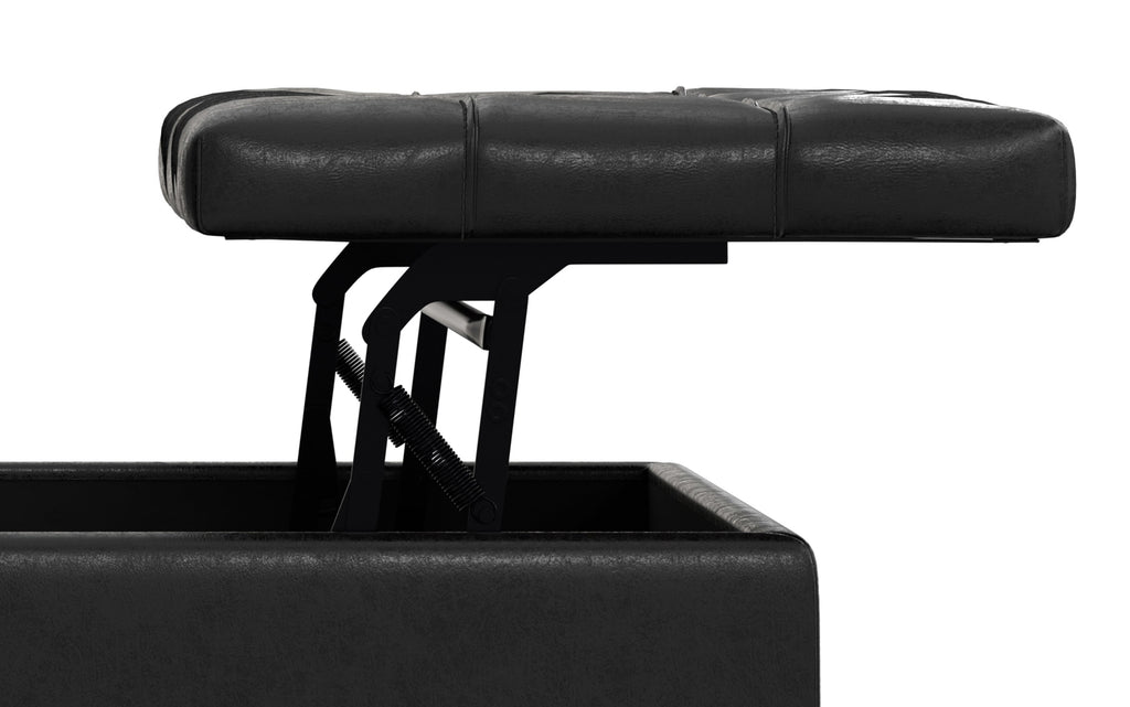 Harrison Large Square Coffee Table Storage Ottoman